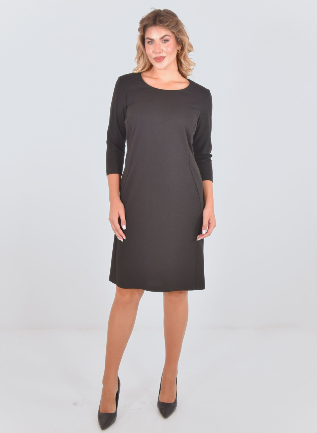 Midi μαύρο φόρεμα σε pencil γραμμή