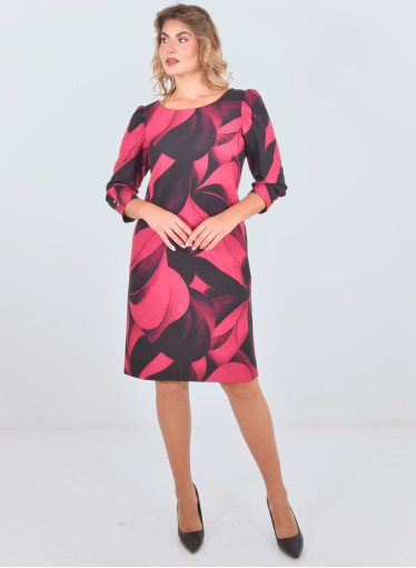 Μαύρο midi φόρεμα με λουλούδια Μαύρο midi φόρεμα με λουλούδια