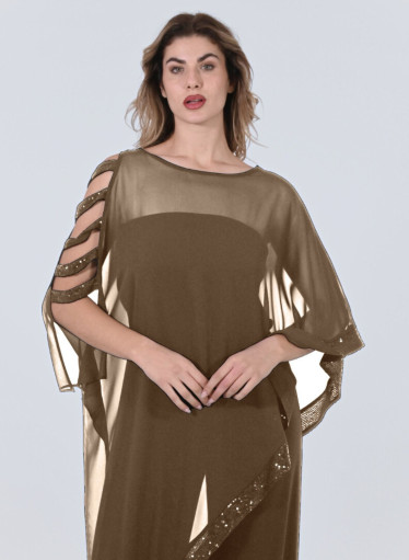 Αμπιγιέ ολόσωμη σοκαλατί φόρμα με παγιέτες