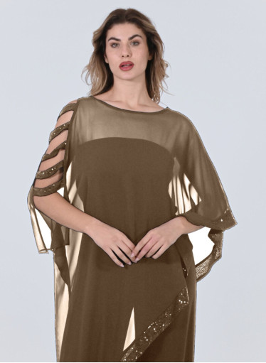 Αμπιγιέ ολόσωμη σοκαλατί φόρμα με παγιέτες