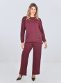 Βουργουνδί παντελόνι φόρμας σε άνετη γραμμή