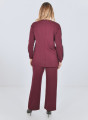 Βουργουνδί παντελόνι φόρμας σε άνετη γραμμή