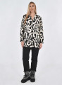 Γυναικεία Ριχτή Μπλούζα – Πουκάμισο Μαύρο με Print