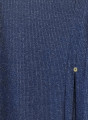 Μπλε πλεκτή μπλούζα ζιβάγκο σε άνετη γραμμή με πλαϊνό άνοιγμα