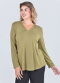 Ευκολοφ΄όρετη λαδί μπλούζα σε άλφα γραμμή