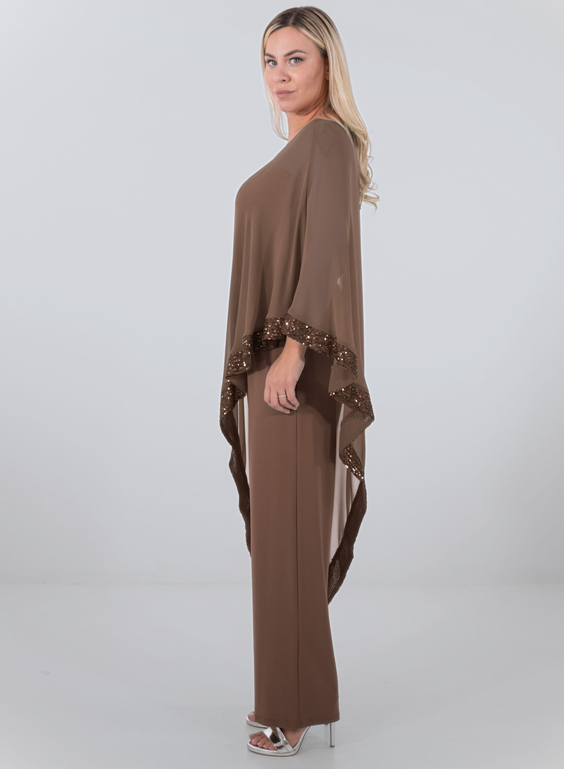 Αμπιγιέ ολόσωμη σοκαλατί φόρμα με παγιέτες