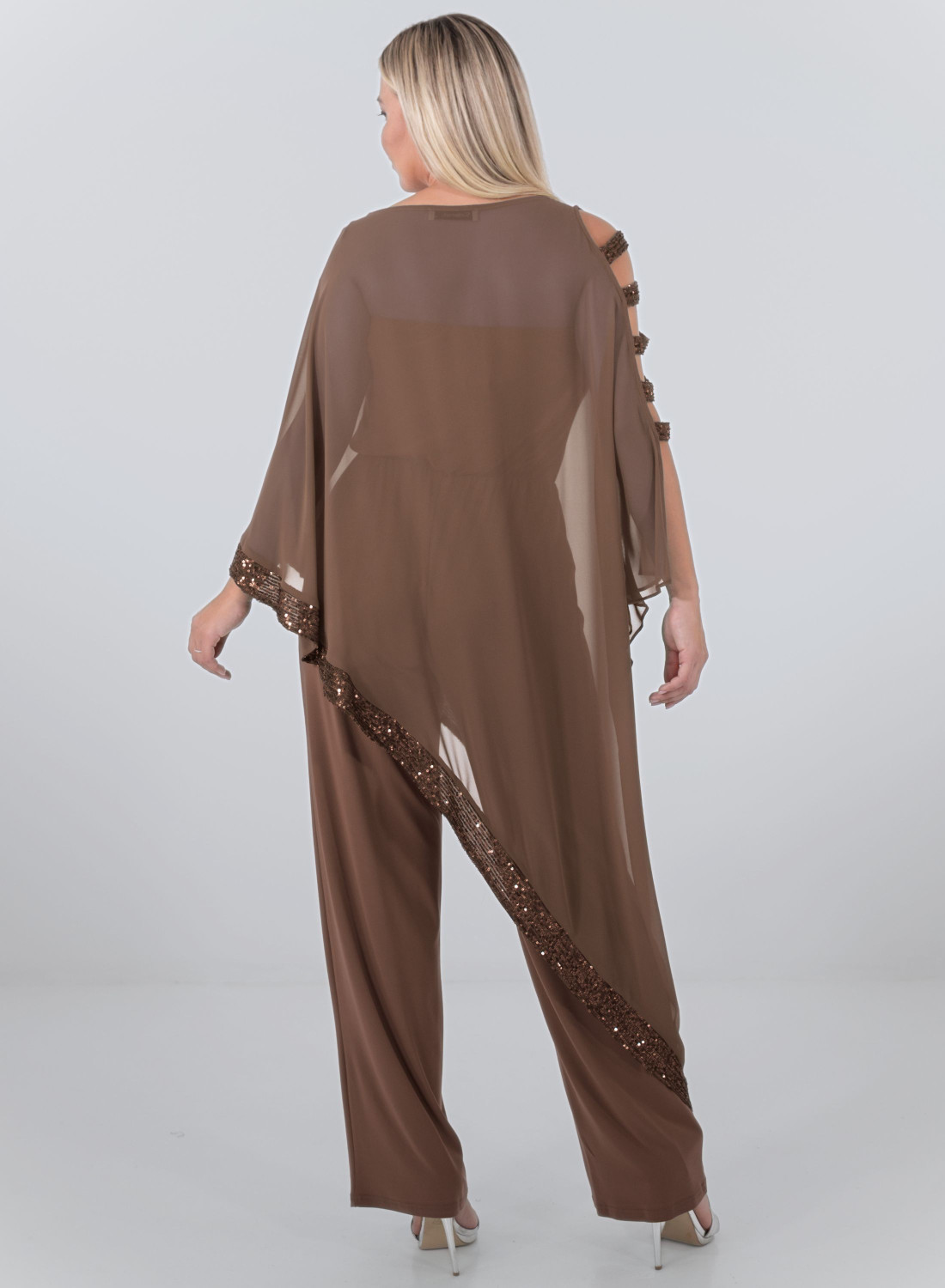 Αμπιγιέ ολόσωμη σοκαλατί φόρμα με παγιέτες