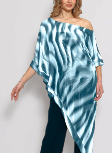 Κολακευτική αμπιγιέ μπλε ολόσωμη φόρμα