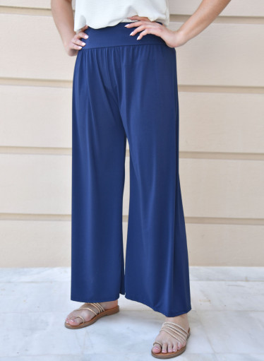 Δροσερή μπλε ελαστική παντελόνα Δροσερή μπλε ελαστική παντελόνα