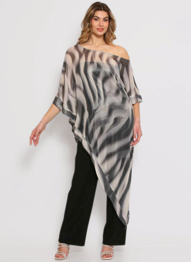 Αμπιγιέ μαύρη ολόσωμη φόρμα με κολακευτική μουσελίνα