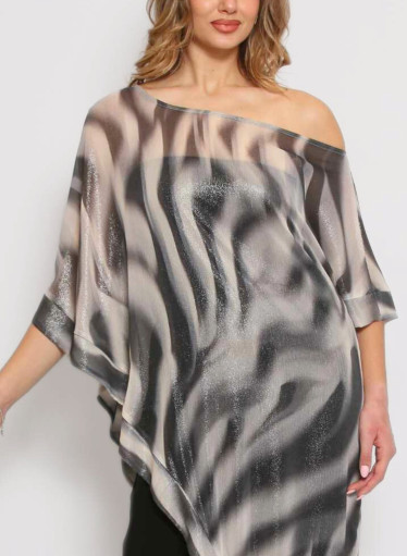 Αμπιγιέ μαύρη ολόσωμη φόρμα με κολακευτική μουσελίνα