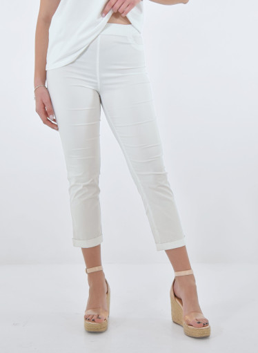 Ανοιξιάτικο λευκό παντελόνι Ανοιξιάτικο λευκό παντελόνι
