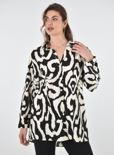 Βαμβακερή ριχτή μαύρη μπλούζα Βαμβακερή ριχτή μαύρη μπλούζα