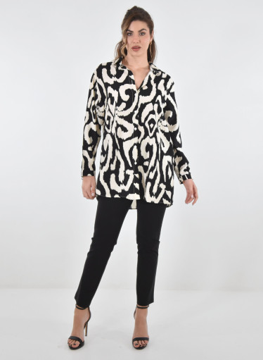 Βαμβακερή ριχτή μαύρη μπλούζα Βαμβακερή ριχτή μαύρη μπλούζα