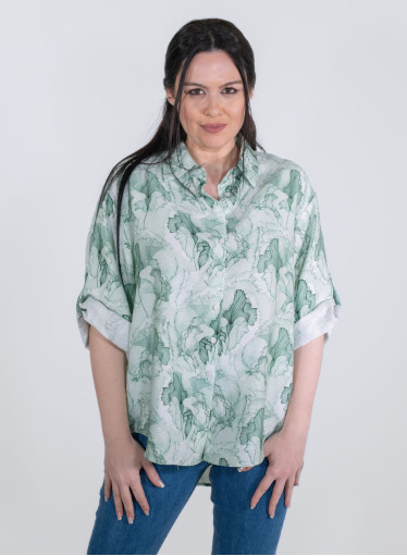 Ευκολοφόρετη εμπριμέ πουκαμίσα Ευκολοφόρετη εμπριμέ πουκαμίσα