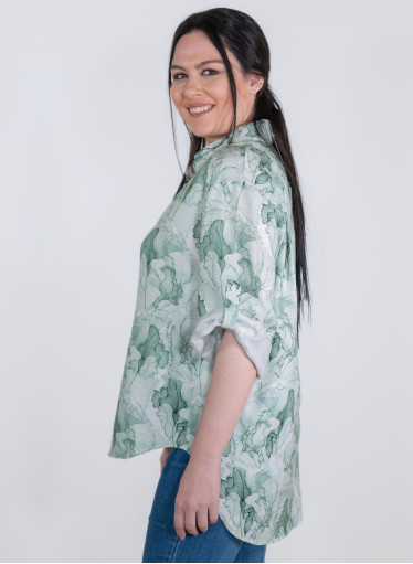 Ευκολοφόρετη εμπριμέ πουκαμίσα