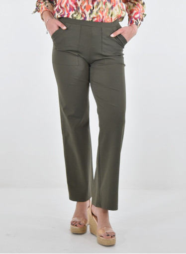 Βαμβακερή λαδί παντελόνα Βαμβακερή λαδί παντελόνα