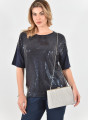 Αμπιγιέ εντυπωσιακό clutch bag με ασημένια αλυσίδα Αμπιγιέ εντυπωσιακό clutch bag με ασημένια αλυσίδα