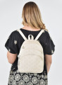 Μοντέρνο εκρού backpack με prints και 3 ξεχωριστές θήκες Μοντέρνο εκρού backpack με prints και 3 ξεχωριστές θήκες