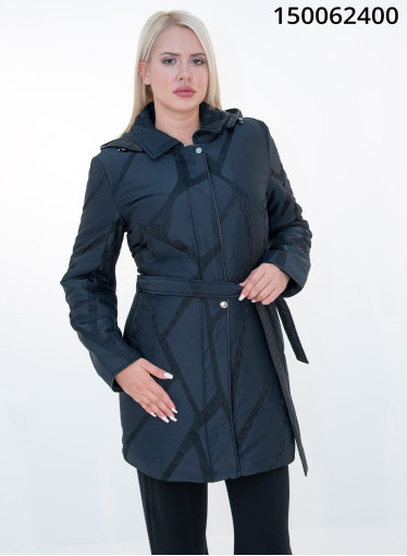 Μακρύ μπουφάν με ζωνάκι Μακρύ μπουφάν με ζωνάκι