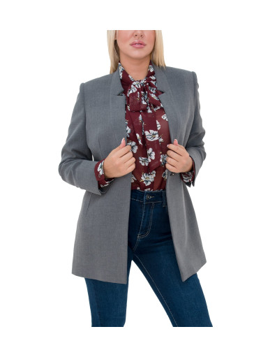 Μακρύ γκρι σακάκι Μακρύ γκρι σακάκι