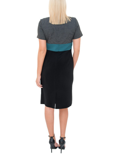 Τρίχρωμο midi φόρεμα 