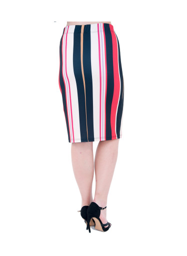Πολύχρωμη ριγέ φούστα