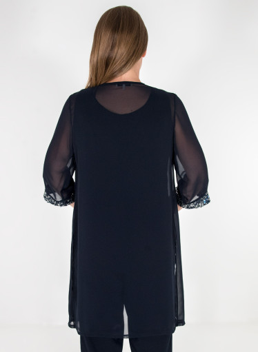 Μπλε αμπιγιέ σετ με παγιέτες Μπλε αμπιγιέ σετ με παγιέτες