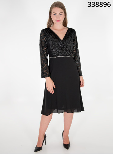 Αμπιγιέ κρουαζέ μαύρο φόρεμα Αμπιγιέ κρουαζέ μαύρο φόρεμα