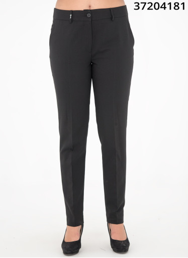 Μαύρο παντελόνι σε ίσια γραμμή με πλαϊνές τσέπες