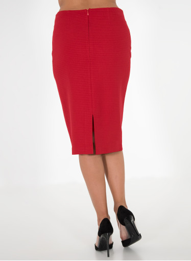 Κόκκινη ίσια φούστα