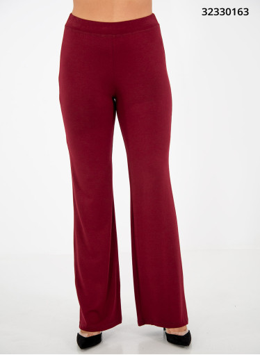 Μπορντό ελαστική παντελόνα