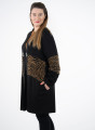 Μαύρη ζακέτα με animal print σχέδιο Μαύρη ζακέτα με animal print σχέδιο