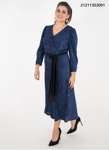 Μπλε αμπιγιέ εντυπωσιακό φόρεμα