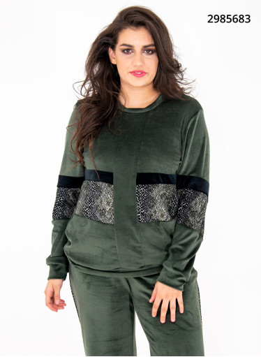 Κυπαρίσσι βελουτέ μπλούζα Κυπαρίσσι βελουτέ μπλούζα