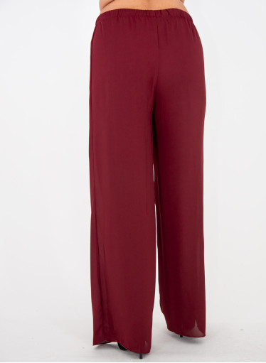 Μπορντό αμπιγιέ αέρινη παντελόνα Μπορντό αμπιγιέ αέρινη παντελόνα