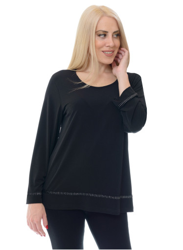 Μαύρη μπλούζα με τρουκς