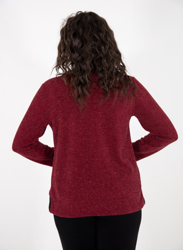 Μπορντό μπλούζα με σχέδιο