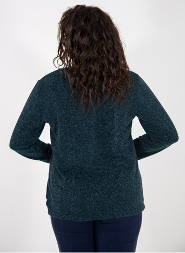 Κυπαρισσί μπλούζα με λευκό σχέδιο