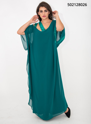 Μάξι αμπιγιέ φόρεμα με παγιέτες