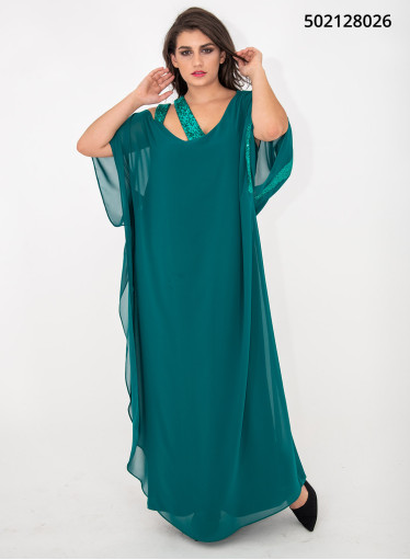 Μάξι αμπιγιέ φόρεμα με παγιέτες