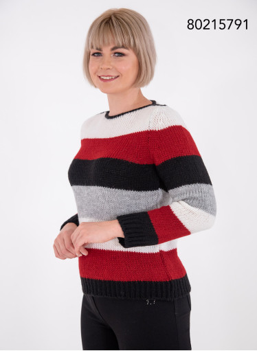 Πλεκτή μπλούζα με ρίγες