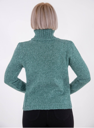 Μοντέρνα πλεκτή μπλούζα με ζιβάγκο