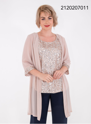 Εντυπωσιακό αμπιγιέ σετ τουνίκ με τοπ Εντυπωσιακό αμπιγιέ σετ τουνίκ με τοπ