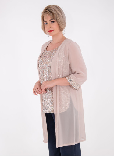 Εντυπωσιακό αμπιγιέ σετ τουνίκ με τοπ Εντυπωσιακό αμπιγιέ σετ τουνίκ με τοπ