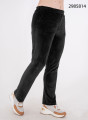 Μαύρο βελουτέ παντελόνι σε ίσια γραμμή