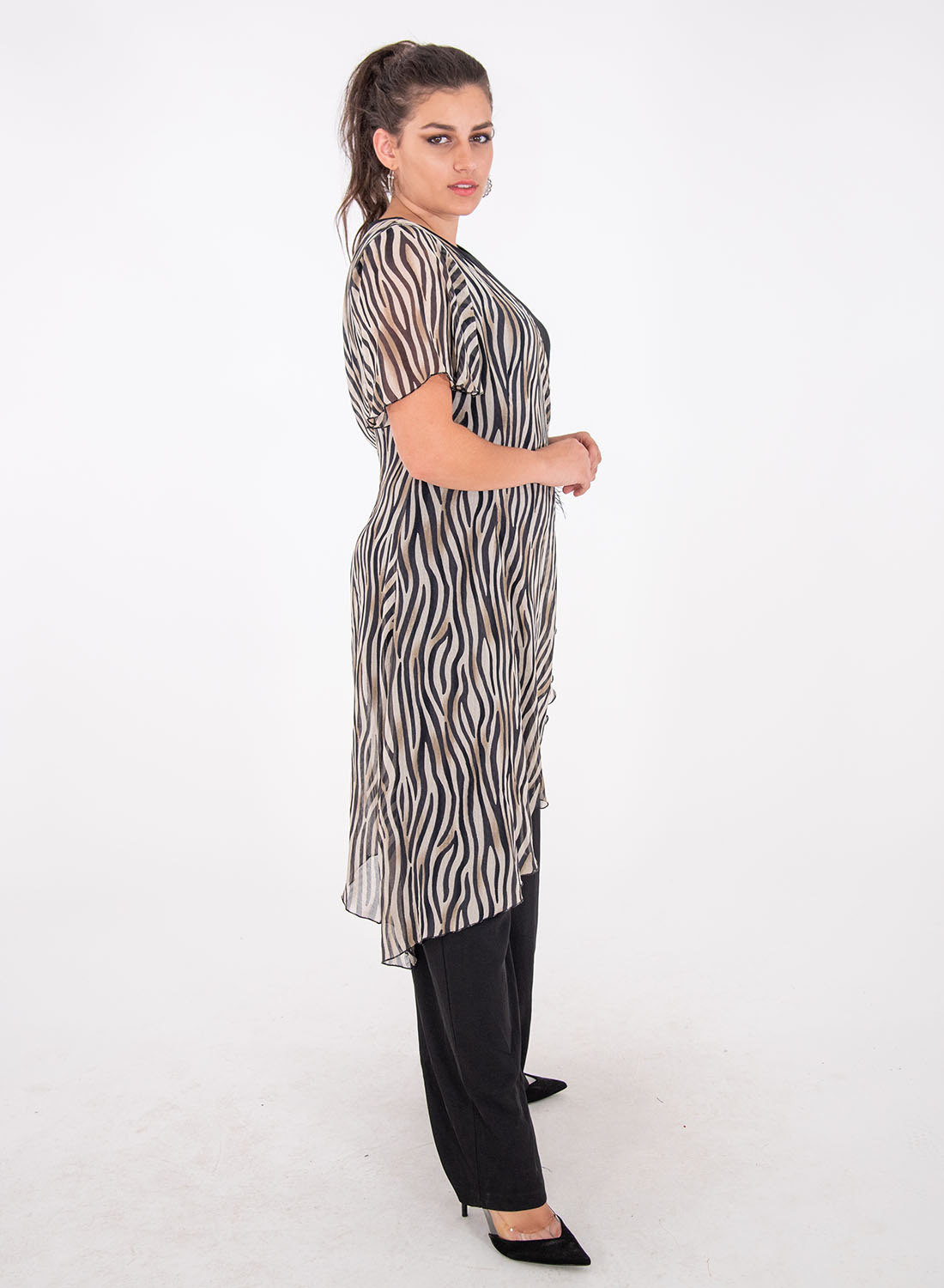 Ολόσωμη μαύρη animal print φόρμα Ολόσωμη μαύρη animal print φόρμα