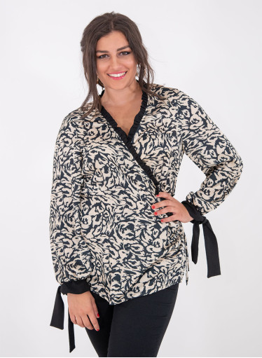 Εμπριμέ κρουαζέ πουκαμίσα