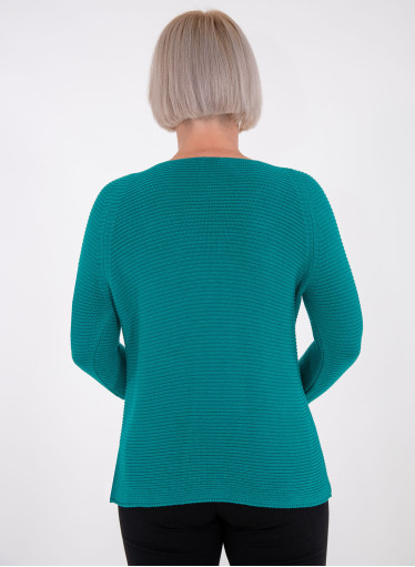 Μονόχρωμη πλεκτή μπλούζα