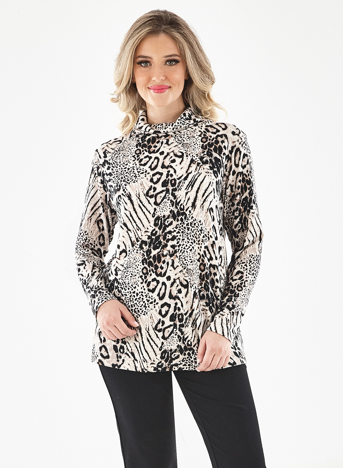 Μοδάτη μπλούζα με animal print σχέδιο Μοδάτη μπλούζα με animal print σχέδιο
